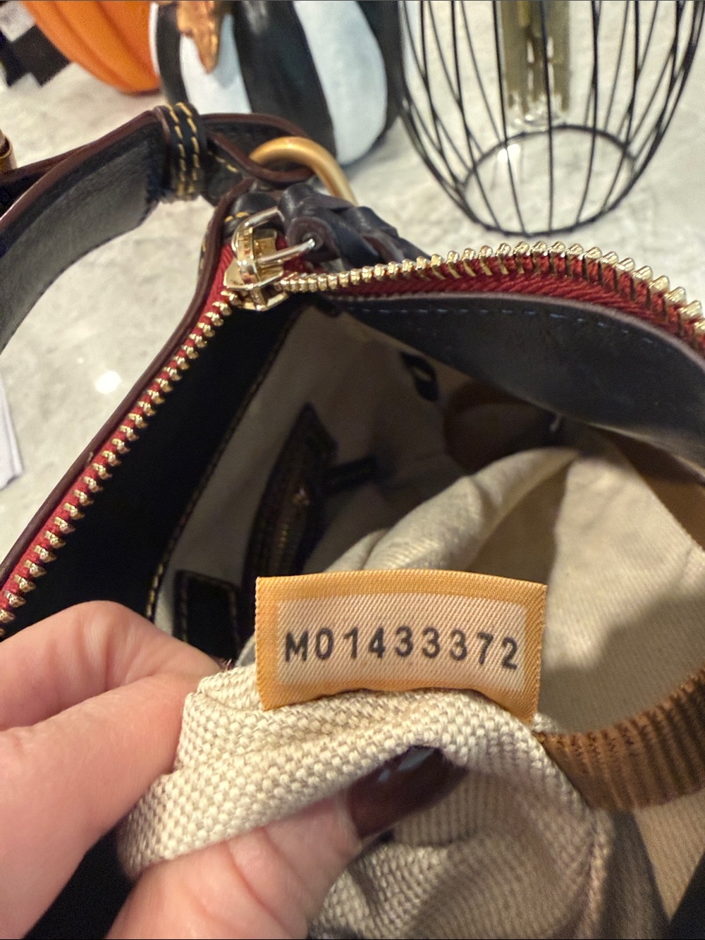 Dooney and Bourke Navy Florentine hobo 26 - Picture 8 of 8